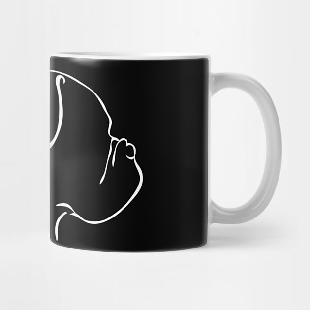 Dogue de Bordeaux profile dog lover gift by wilsigns